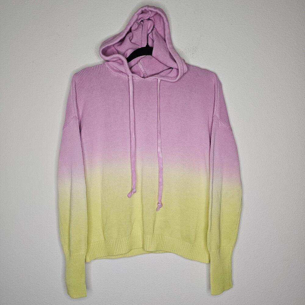 NWOT One Grey Day Women's Pink/Yellow/Hooded Sweater Size Small